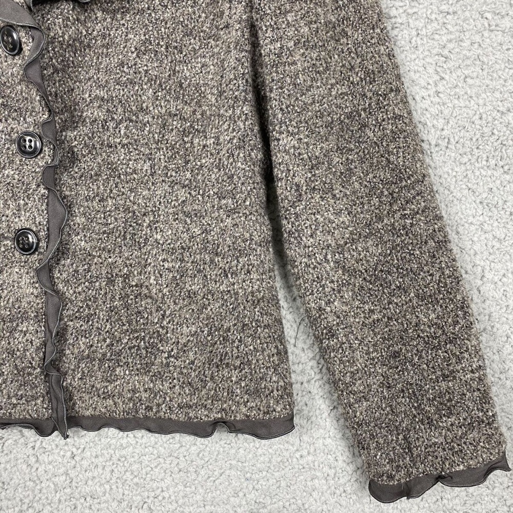 Armani Collezioni Women's Gray Ruffle Jacket - Picture 4 of 8